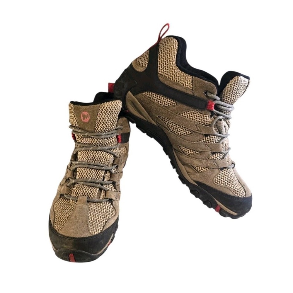Merrell Alverstone 2 Mens Mid Hiking Boots Size 12 Boulder J033027 Waterproof